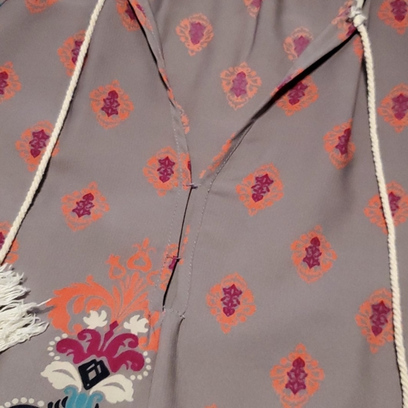 Colorful Racerback Tank with Tassels - Picture 3 of 3